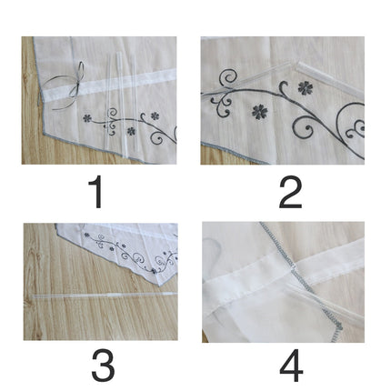 Wiązana zazdrostka kuchenna z haftem