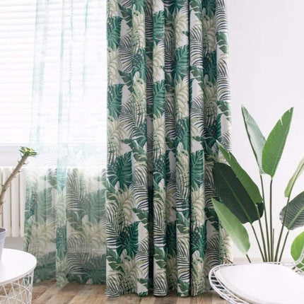 Zasłona zaciemniająca w liście monstery