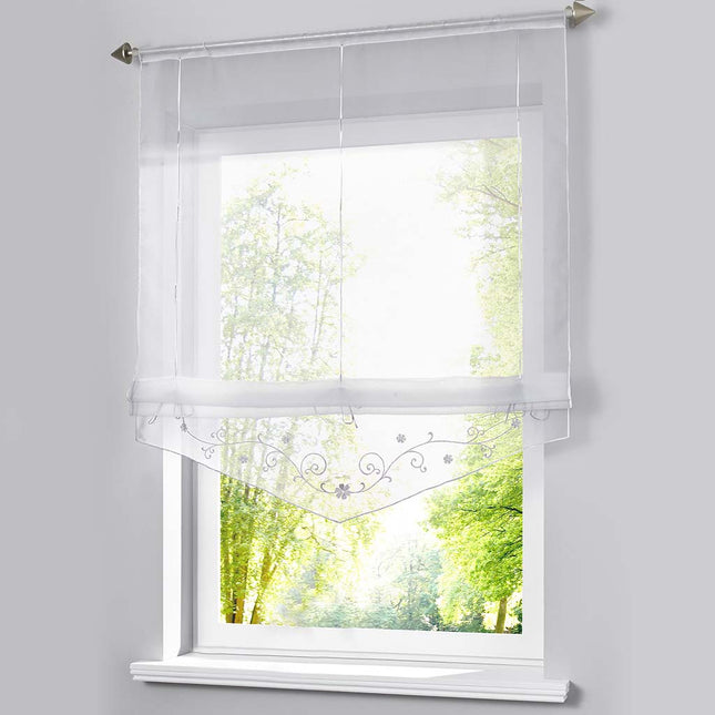 Wiązana zazdrostka kuchenna z haftem