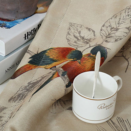 Zasłona w ptaki w stylu vintage