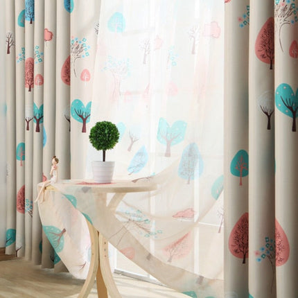 Dziecięca firanka w kolorowe drzewa