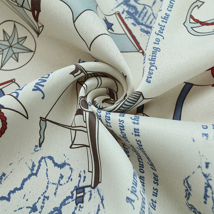 Zasłona zaciemniająca w motywy morskie.