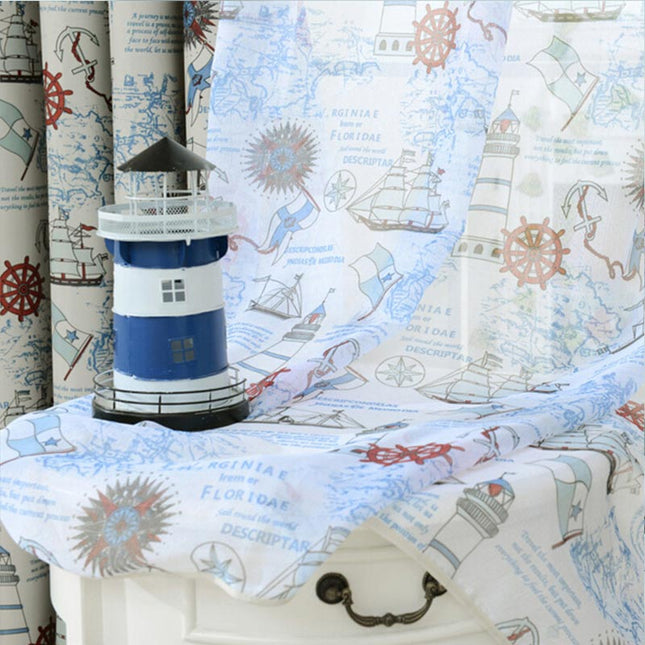 Firanka dziecięca w motywy marynistyczne