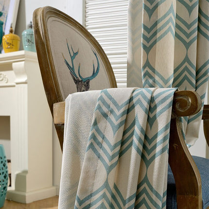 Zasłona w skandynawski geometryczny wzór