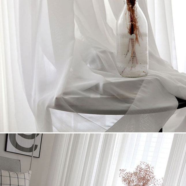 Gładka biała firana do nowoczesnego wnętrza