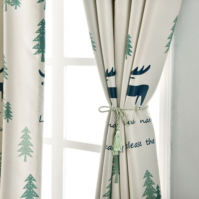 Skandynawska zasłona zaciemniająca w jelenie