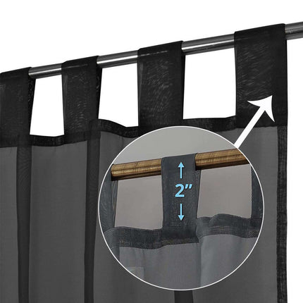 Firana woalowa transparentna na szelkach