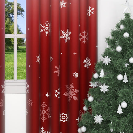 Świąteczna zasłona w płatki śniegu