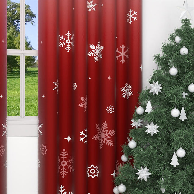 Świąteczna zasłona w płatki śniegu