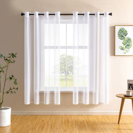 Półprzezroczysta zasłona do salonu gładka