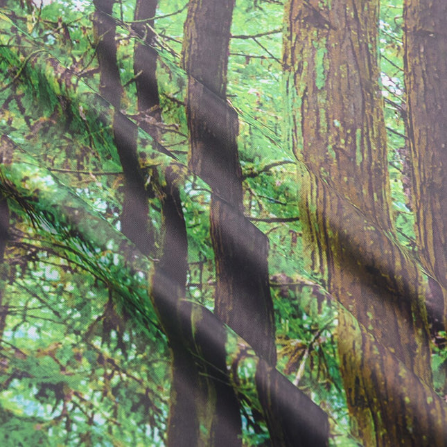 Zasłona balkonowa z motywem lasu