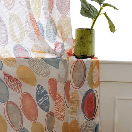 Firana w kolorowe geometryczne wzory