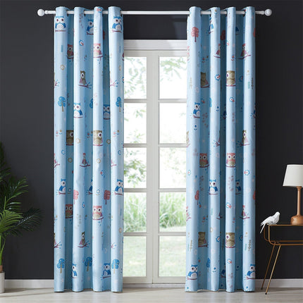 Dziecięca zasłona zaciemniająca w sowy