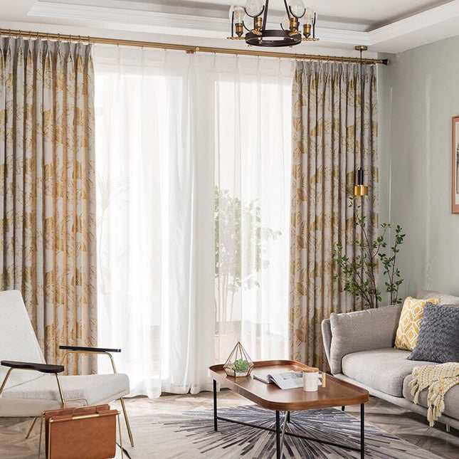 Zasłona w złote liście miłorzębu