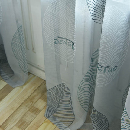 Nowoczesna firana w duże liście