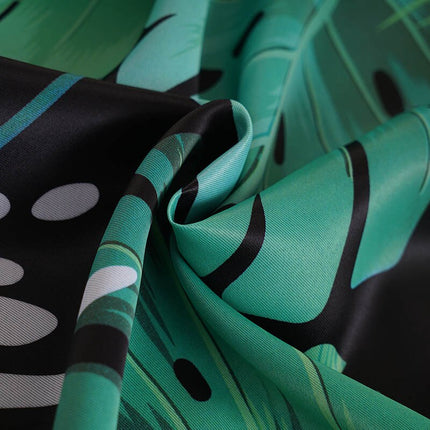 Zasłona w liście palmy i monstery