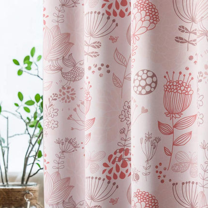 Zasłona na przelotkach w polne kwiaty