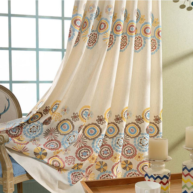 Zasłona w kolorowe etniczne wzory