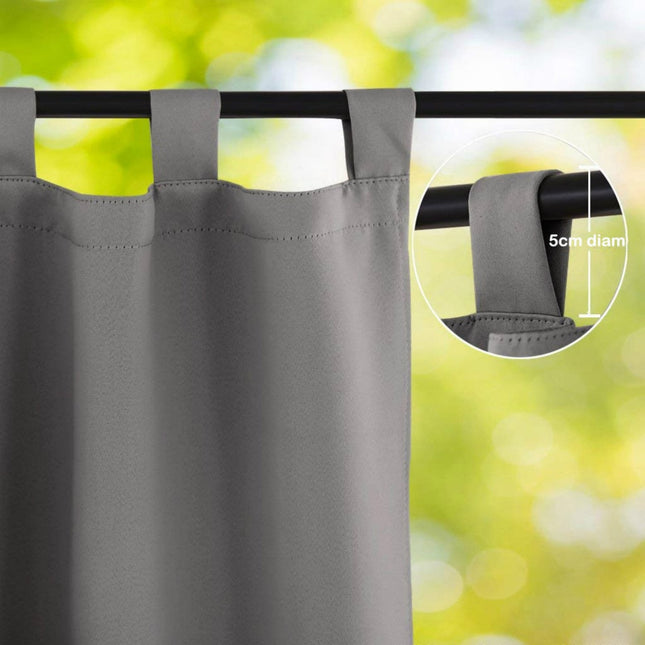 Szara zasłona zewnętrzna wodoodporna