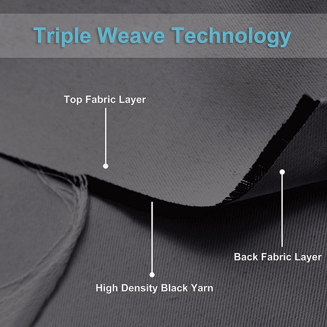 Komplet zasłon zaciemniających z lambrekinem.