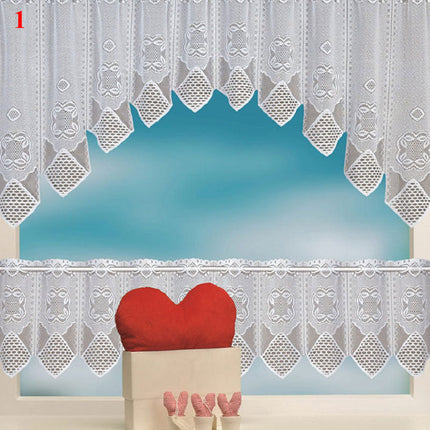 Koronkowa zazdrostka kuchenna w łuk