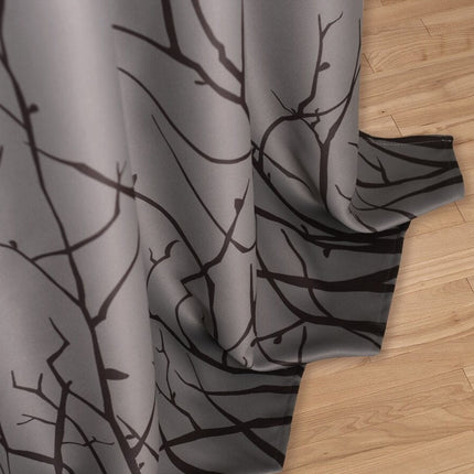 Nowoczesna zasłona w gałązki do sypialni