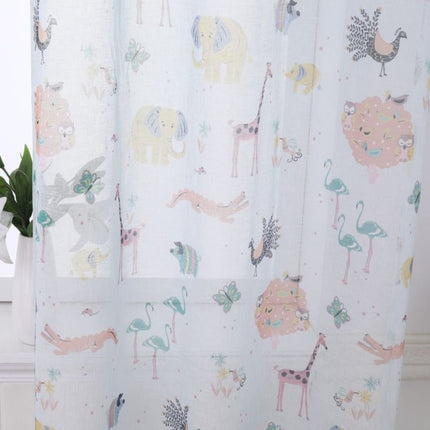 Pastelowa firanka dla dziecka w sowy