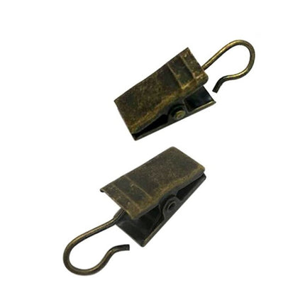 Metalowe żabki z haczykiem do firan