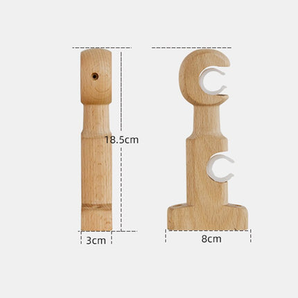 Klasyczny drewniany karnisz do zasłon