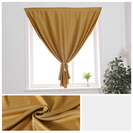 Karmelowa zasłona na rzep do kuchni.