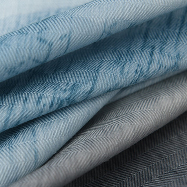 Gruba zasłona w jodełkę ombre