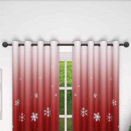 Świąteczna zasłona w płatki śniegu