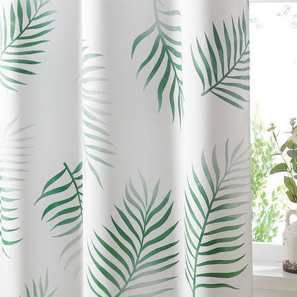 Zasłona w zielone liście palmy