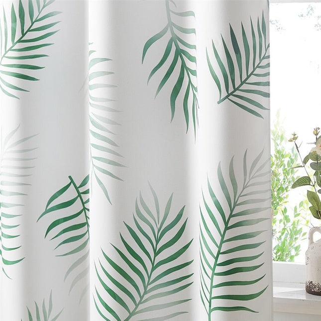 Zasłona w zielone liście palmy