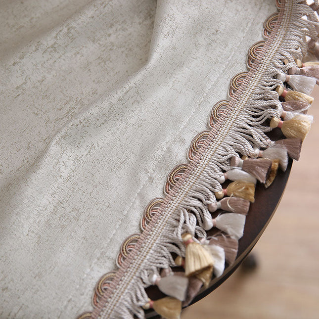 Zasłona w stylu boho z frędzlami