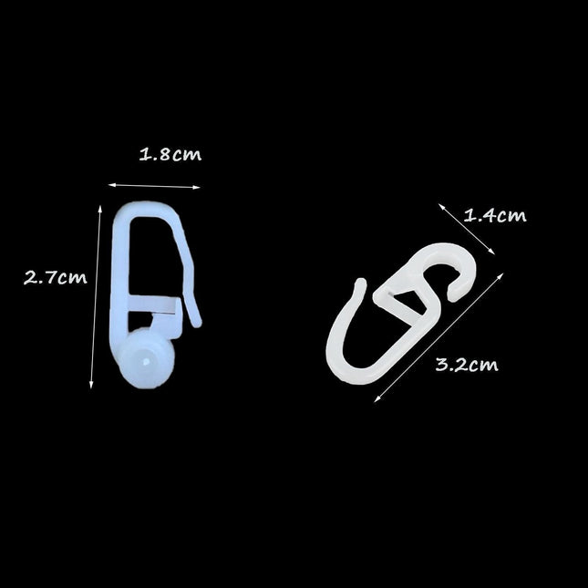 Plastikowe agrafki do firan i zasłon