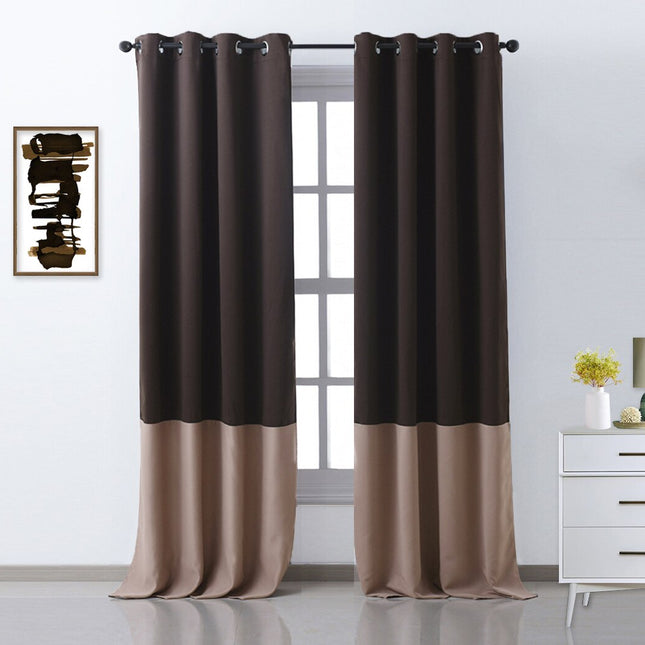 Nowoczesna dwukolorowa zasłona zaciemniająca