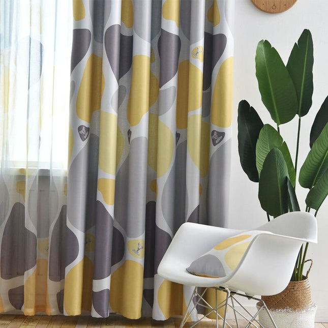 Nowoczesna zasłona zaciemniająca w abstrakcyjne wzory