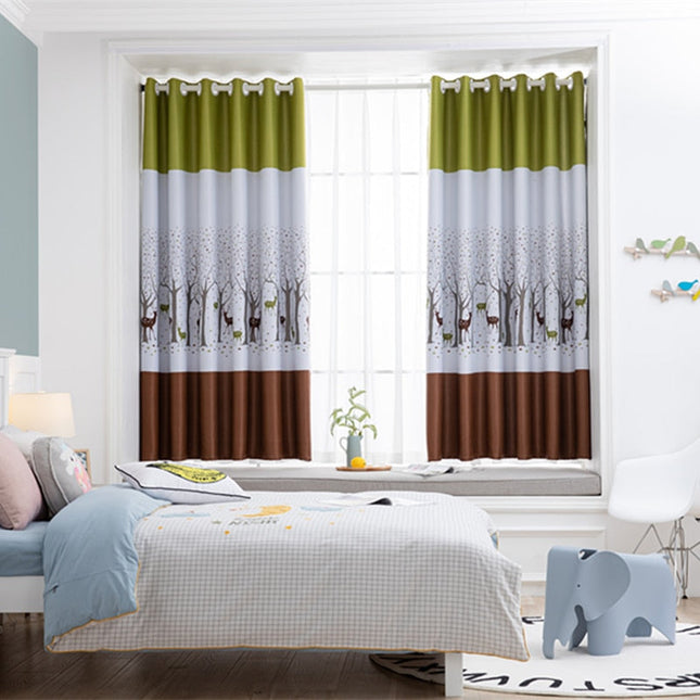 Zasłona do pokoju dziecka las