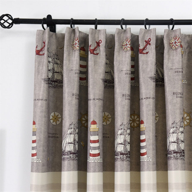 Zasłona w stylu marynistycznym dla dzieci