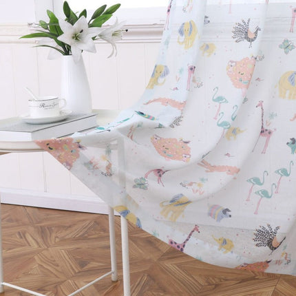 Pastelowa firanka dla dziecka w sowy