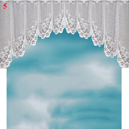 Koronkowa zazdrostka kuchenna w łuk