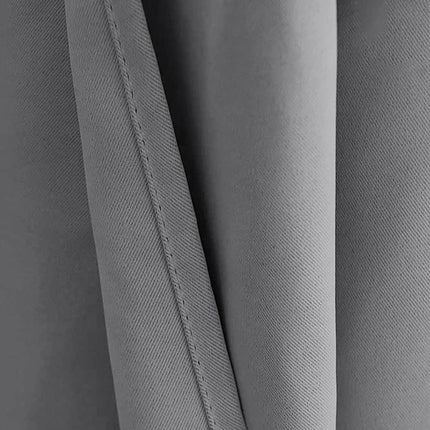 Szara zasłona ogrodowa na pergolę na szelkach.