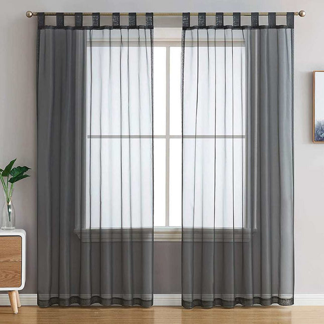 Firana woalowa transparentna na szelkach