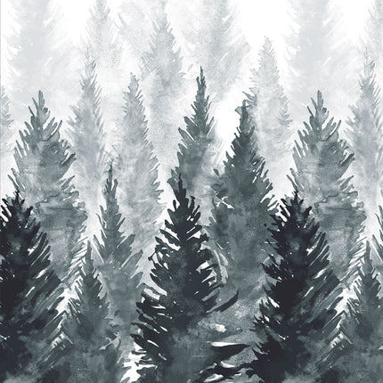 Zasłona ogrodowa z motywem lasu