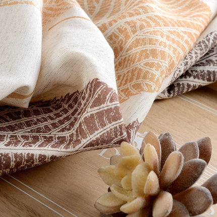 Zasłona w jesienny wzór kolorowych liści