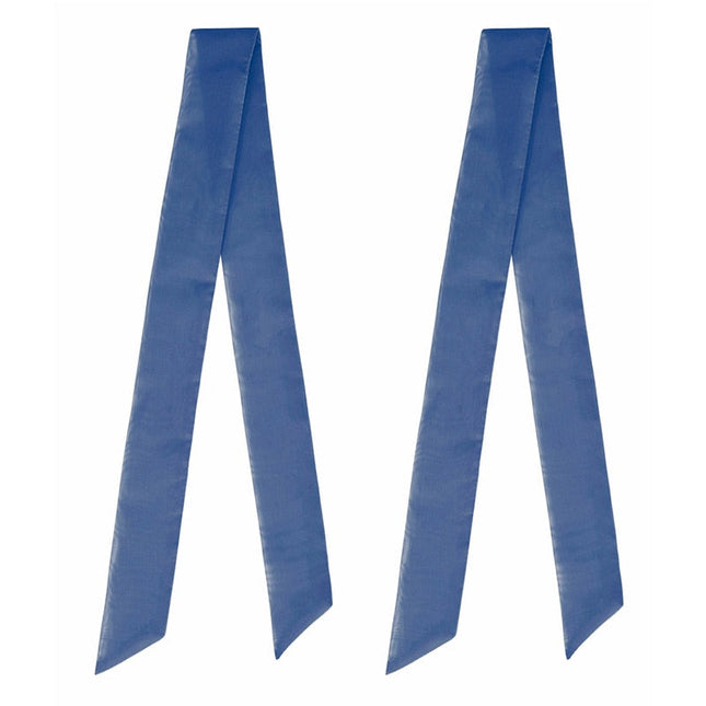 Biało-niebieska firana w stylu marynarskim