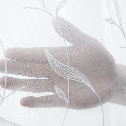 Delikatna firana lniana w gałązki