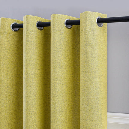 Musztardowa zasłona zaciemniająca na przelotkach
