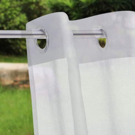Biała firana ogrodowa na taras balkon